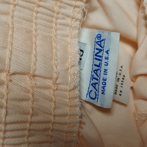 Vintage Elastic Waist Catalina Rose Pink Pants Made in USA Size 18 - Picture 3 of 8